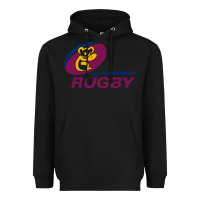 Black queensland rugby Heavyweight Hoodie - linhVisuals