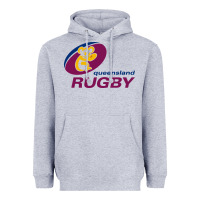 Heather Grey queensland rugby Heavyweight Hoodie - linhVisuals