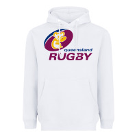 White queensland rugby Heavyweight Hoodie - linhVisuals