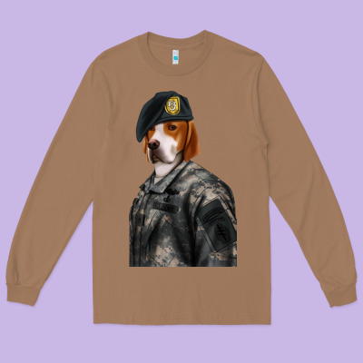 Pet Portraits, Custom Pet Portraits, Renaissance Pet Portraits, Custom Long Sleeve Tee Designed By Ranaportraitstore