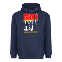 Navy kreator essential music Heavyweight Hoodie - linhVisuals