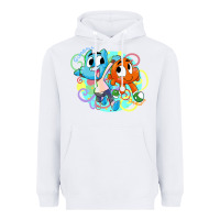 White gumball and darwin Heavyweight Hoodie - linhVisuals