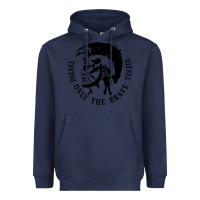 Navy diesel only the brave Heavyweight Hoodie - linhVisuals