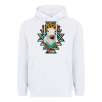 White heifer cowhide aztec Heavyweight Hoodie - JahusDesignShop
