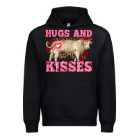 Black hugs and kisses charolais bull Urban Hoodie - RanaPortraitStore
