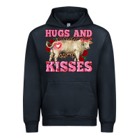 Navy hugs and kisses charolais bull Urban Hoodie - RanaPortraitStore