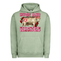 Pigment Oil Green hugs and kisses charolais bull Urban Hoodie - RanaPortraitStore