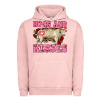 Pigment Salmon hugs and kisses charolais bull Urban Hoodie - RanaPortraitStore