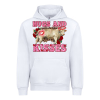 White hugs and kisses charolais bull Urban Hoodie - RanaPortraitStore