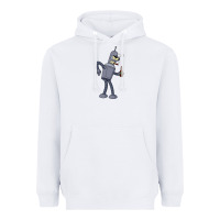 White futurama bender Heavyweight Hoodie - linhVisuals
