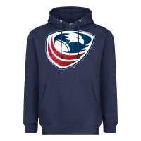 Navy usa rugby Heavyweight Hoodie - linhVisuals