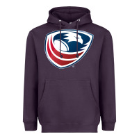 Plum usa rugby Heavyweight Hoodie - linhVisuals