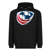 Black usa rugby Heavyweight Hoodie - linhVisuals