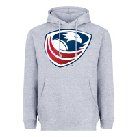 Heather Grey usa rugby Heavyweight Hoodie - linhVisuals