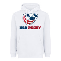 White usa rugby Heavyweight Hoodie - linhVisuals
