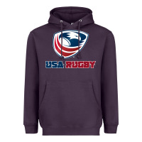 Plum usa rugby Heavyweight Hoodie - linhVisuals