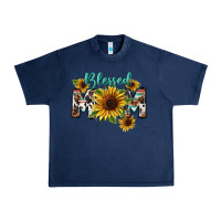 Navy Blessed mom Mother's Day Urban Heavy Tee - FaDigitalArtStudio