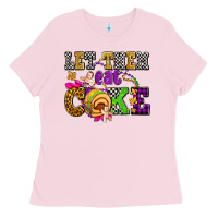 Bubblegum Pink let them eat cake olivia Ladies Tee - OliviaCreatesArt