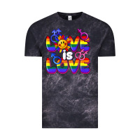 Cloud Black Love is love Vintage Tee - FaDigitalArtStudio