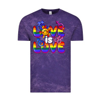 Cloud Purple Love is love Vintage Tee - FaDigitalArtStudio