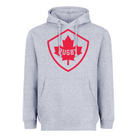 Heather Grey rugby canada Heavyweight Hoodie - linhVisuals