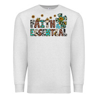 Oatmeal Heather faith is essential Premium Sweatshirt - JahusDesignShop