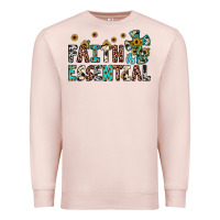Pale Pink faith is essential Premium Sweatshirt - JahusDesignShop
