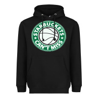 Black starbuckets can't Heavyweight Hoodie - linhVisuals