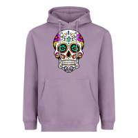 Lavender sugar skull Heavyweight Hoodie - linhVisuals