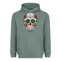 Sage sugar skull Heavyweight Hoodie - linhVisuals