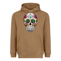 Toasted Coconut sugar skull Heavyweight Hoodie - linhVisuals