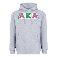 Heather Grey alpha kappa aka Heavyweight Hoodie - linhVisuals
