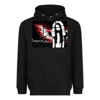 Black Marilyns angel with scabbed wings Heavyweight Hoodie - linhVisuals