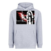 Heather Grey Marilyns angel with scabbed wings Heavyweight Hoodie - linhVisuals