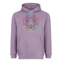 Lavender minimal dnd Heavyweight Hoodie - linhVisuals