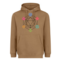 Toasted Coconut minimal dnd Heavyweight Hoodie - linhVisuals