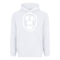 White the mighty boosh monkey skull Heavyweight Hoodie - linhVisuals