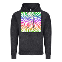 Watercolor Rainbow Zebra Seamless Pattern Vintage Hoodie | Teevron
