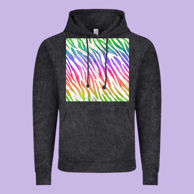 Watercolor Rainbow Zebra Seamless Pattern Vintage Hoodie Designed By Bundleandbundleshop