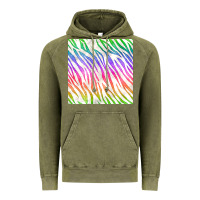 Vintage Olive watercolor rainbow zebra seamless pattern Vintage Hoodie - BundleAndBundleShop