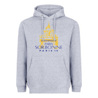 Heather Grey universite paris la sorbonne Heavyweight Hoodie - linhVisuals