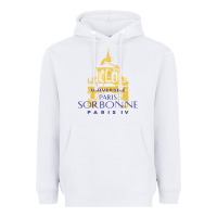 White universite paris la sorbonne Heavyweight Hoodie - linhVisuals