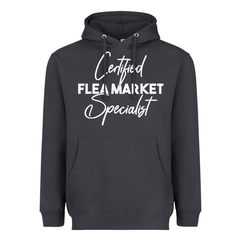 Certified Flea Market Specialist T Shirt Heavyweight Hoodie by linhVisuals | Teevron