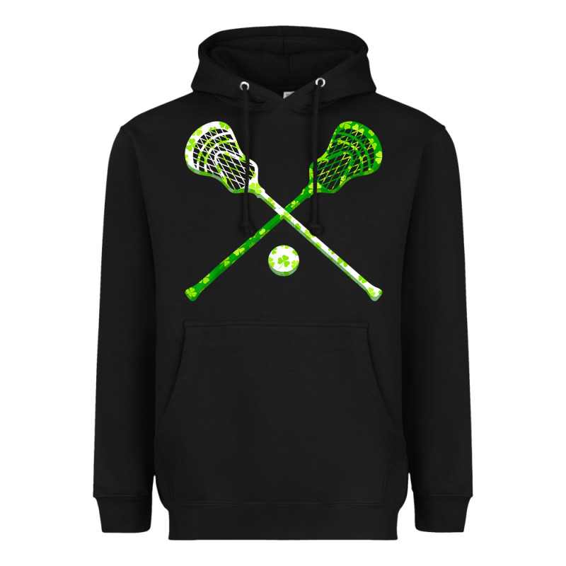 Funny Lacrosse St Patricks Day Boys Men Shamrock Ball T Shirt Heavyweight Hoodie by linhVisuals | Teevron