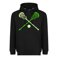 Black funny lacrosse st patricks day boys men shamrock ball t shirt Heavyweight Hoodie - linhVisuals