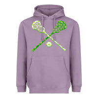 Lavender funny lacrosse st patricks day boys men shamrock ball t shirt Heavyweight Hoodie - linhVisuals