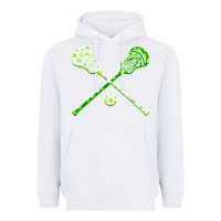 White funny lacrosse st patricks day boys men shamrock ball t shirt Heavyweight Hoodie - linhVisuals