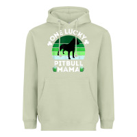 Matcha funny st patrick's day one lucky pitbull mama pitbulldog t shirt Heavyweight Hoodie - linhVisuals