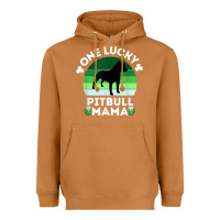 Meerkat funny st patrick's day one lucky pitbull mama pitbulldog t shirt Heavyweight Hoodie - linhVisuals