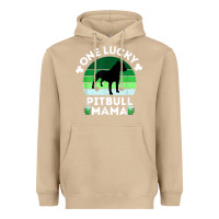 Mushroom funny st patrick's day one lucky pitbull mama pitbulldog t shirt Heavyweight Hoodie - linhVisuals